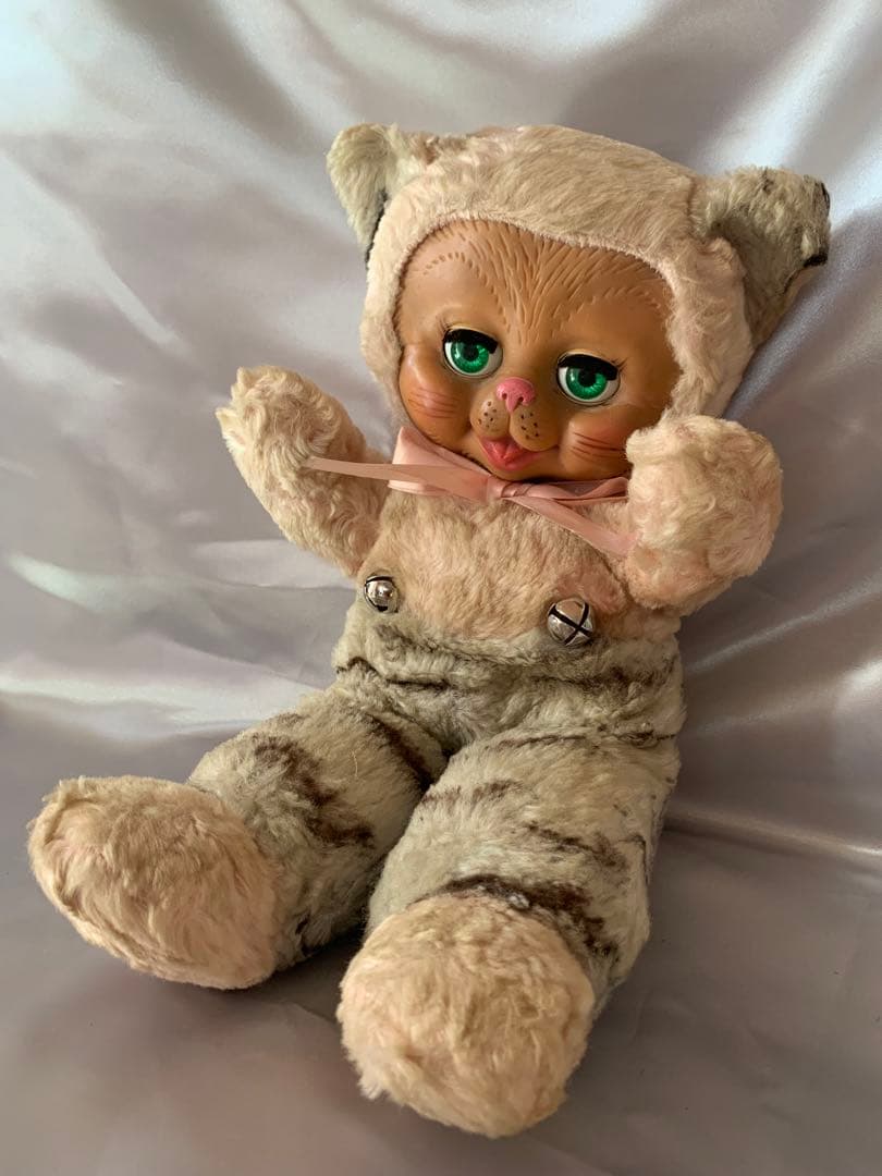 ビンテージドール　ラバーフェイス　ガンド　キティ　スリープアイ　ラバードール　猫