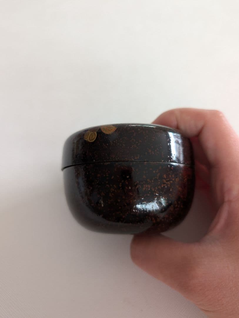 棗　茶道　椿柄