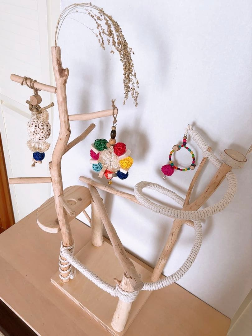 白樺　ロープパーチスタンド♪おもちゃ付きஐ