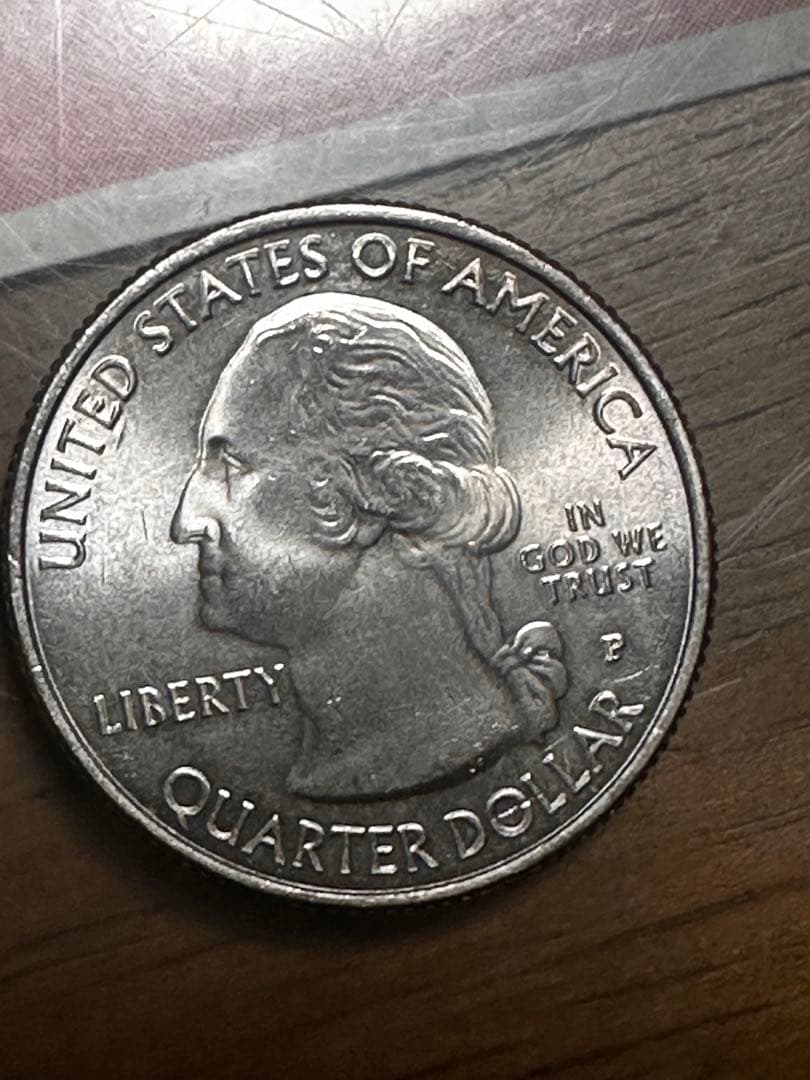 2020年発行アメリカのソルトリバーベイ国立歴史公園記念25セント硬貨Pマーク