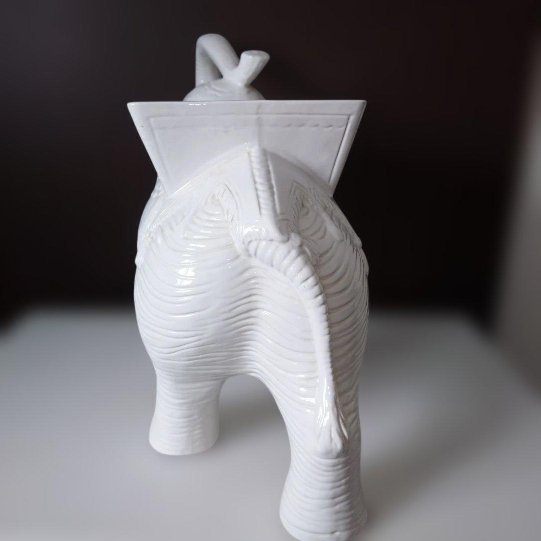 北欧風　ホワイトエレファント　象　飾り台　花台　縁起物