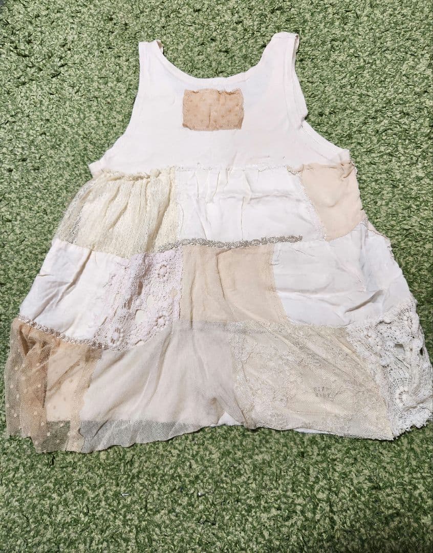 リハーズオールレースパッチワークタンクトップ