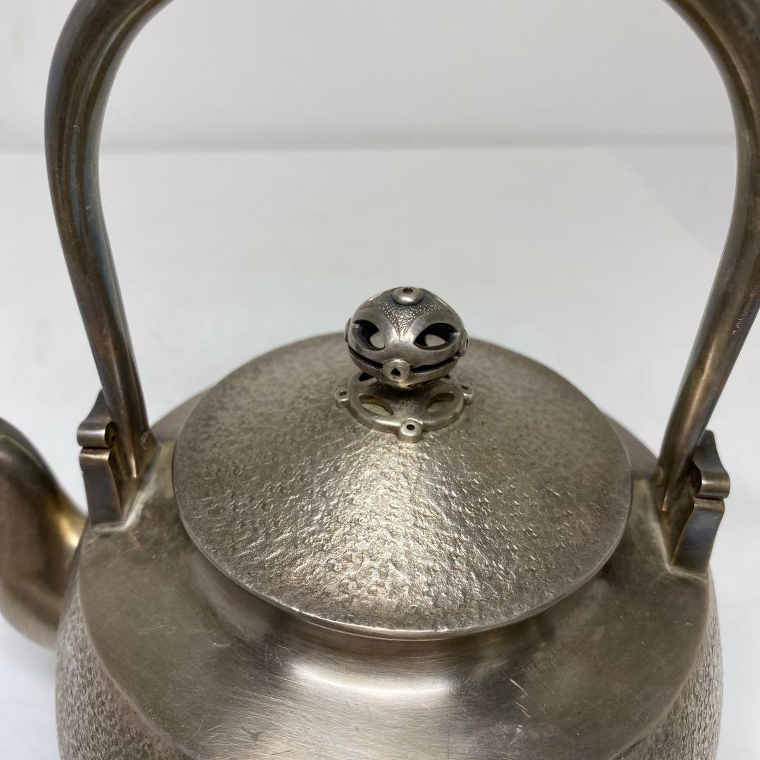 純銀刻印　槌目　銀瓶　387g トウオ　東さ7-0607☆2F