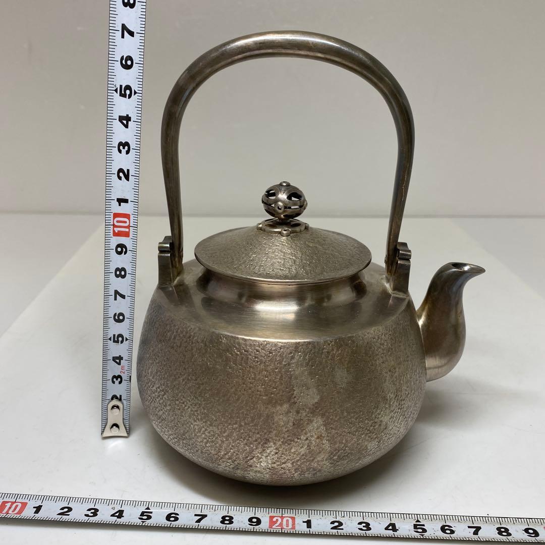 純銀刻印　槌目　銀瓶　387g トウオ　東さ7-0607☆2F