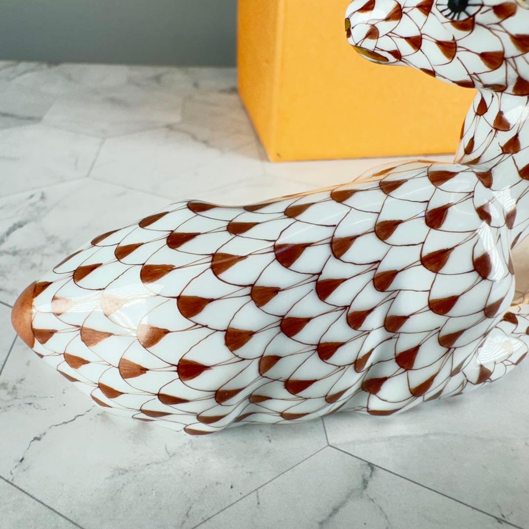 DA1294 ヘレンド　herend トナカイ　シカ　鹿置物　陶器　フィギュリン