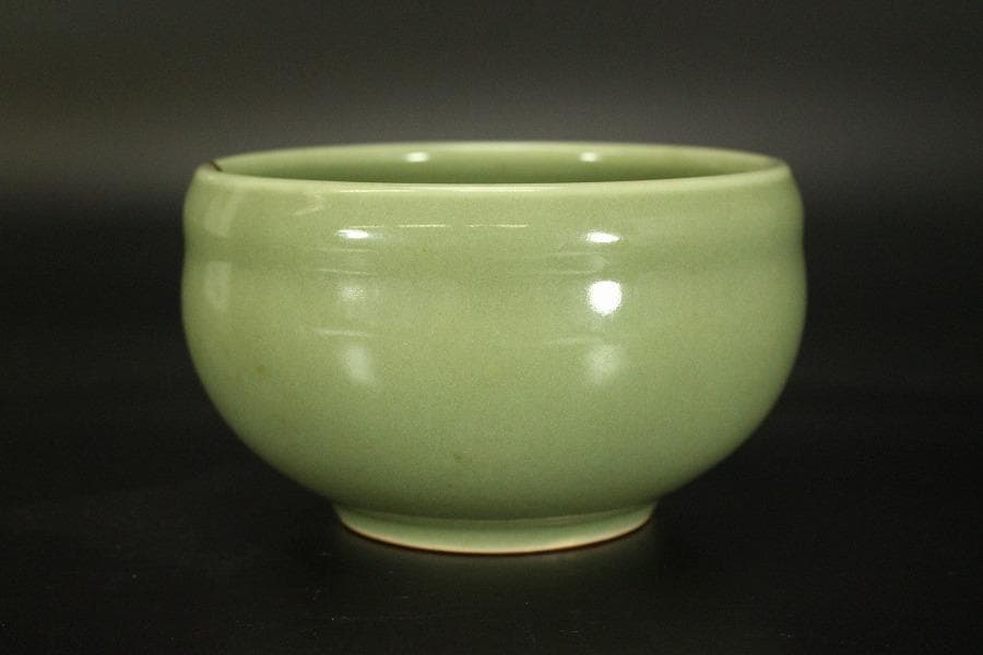 飛青磁 建水 煎茶 亀水 美品(メ1135)