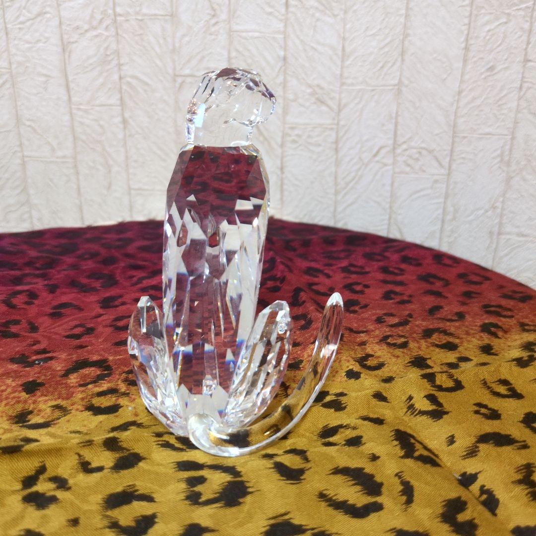 スワロフスキー　クリスタル チーター彫刻 置物