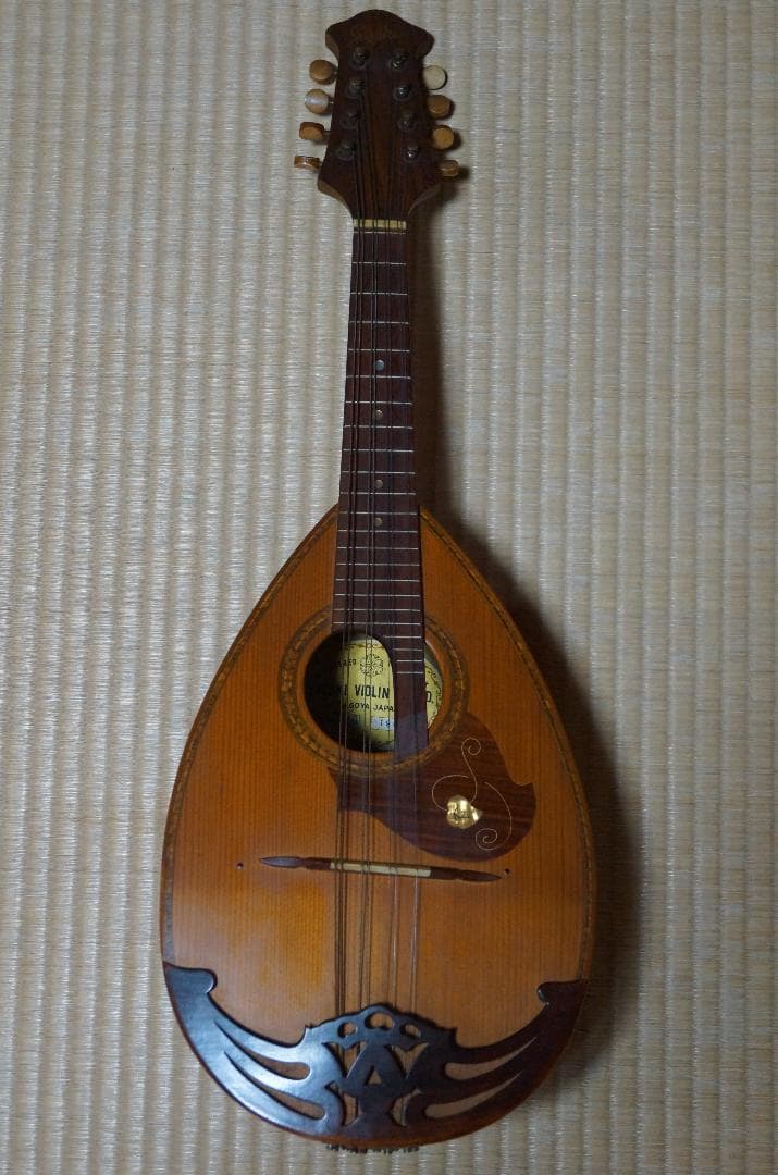 バイオリン マンドリンSUZUKI 弦楽器螺鈿象嵌葉紋No.226 1966年製