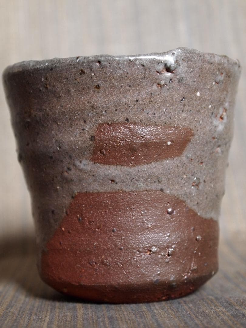 希少作★中川自然坊★絵唐津【窯変】焼酎杯★共箱・栞