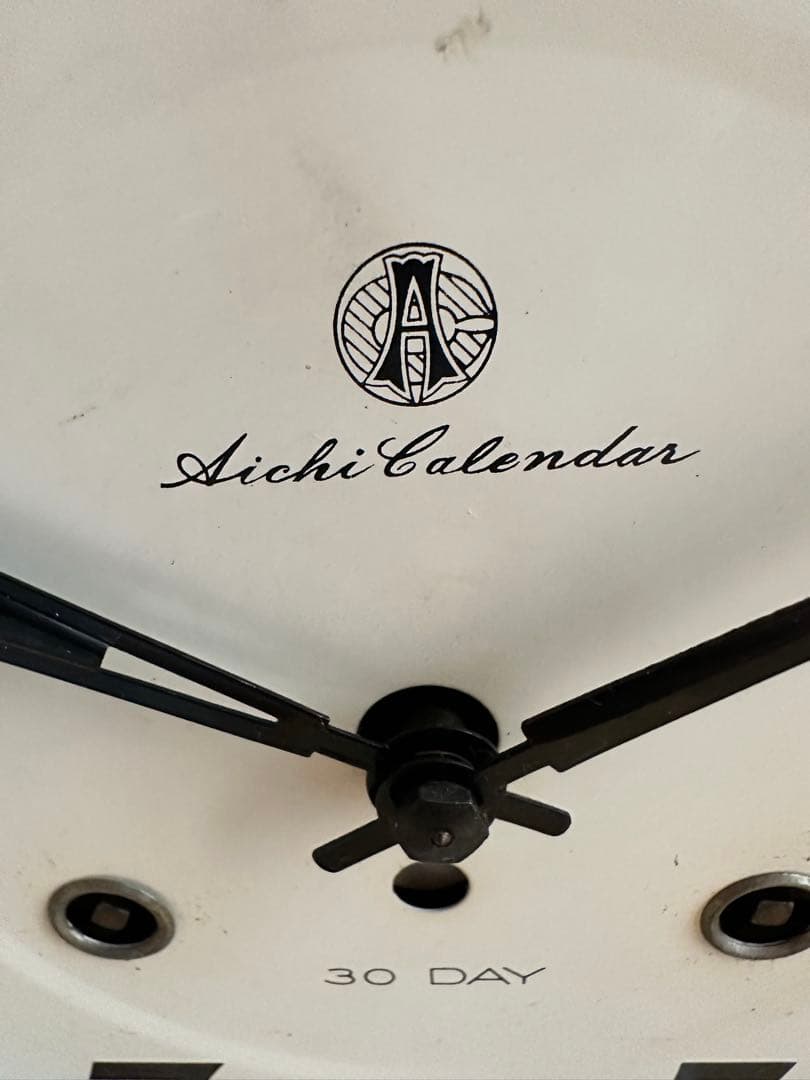 Aichi 掛時計 カレンダー付き 昭和レトロ　実働品