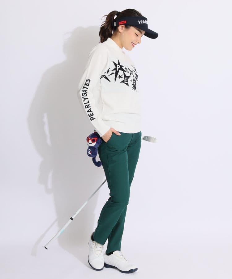 ★美品★PEARLY GATES　ニットベスト付きジャガードロゴニット　サイズ0