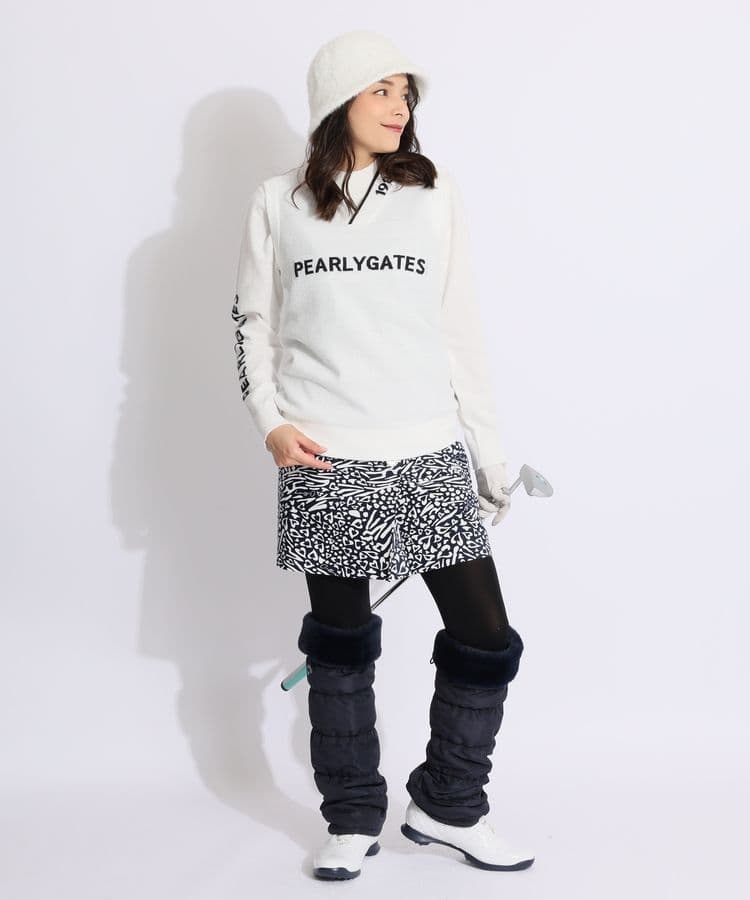 ★美品★PEARLY GATES　ニットベスト付きジャガードロゴニット　サイズ0