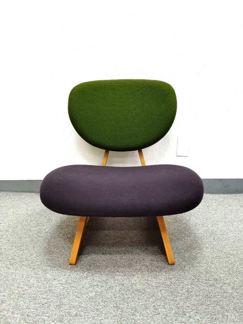 美品 天童木工 低座イス 長大作デザイン S-5016NA-ST型