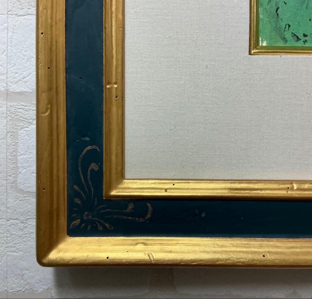 絵画、額縁、版彩画、版画、中川一政、鉄仙花