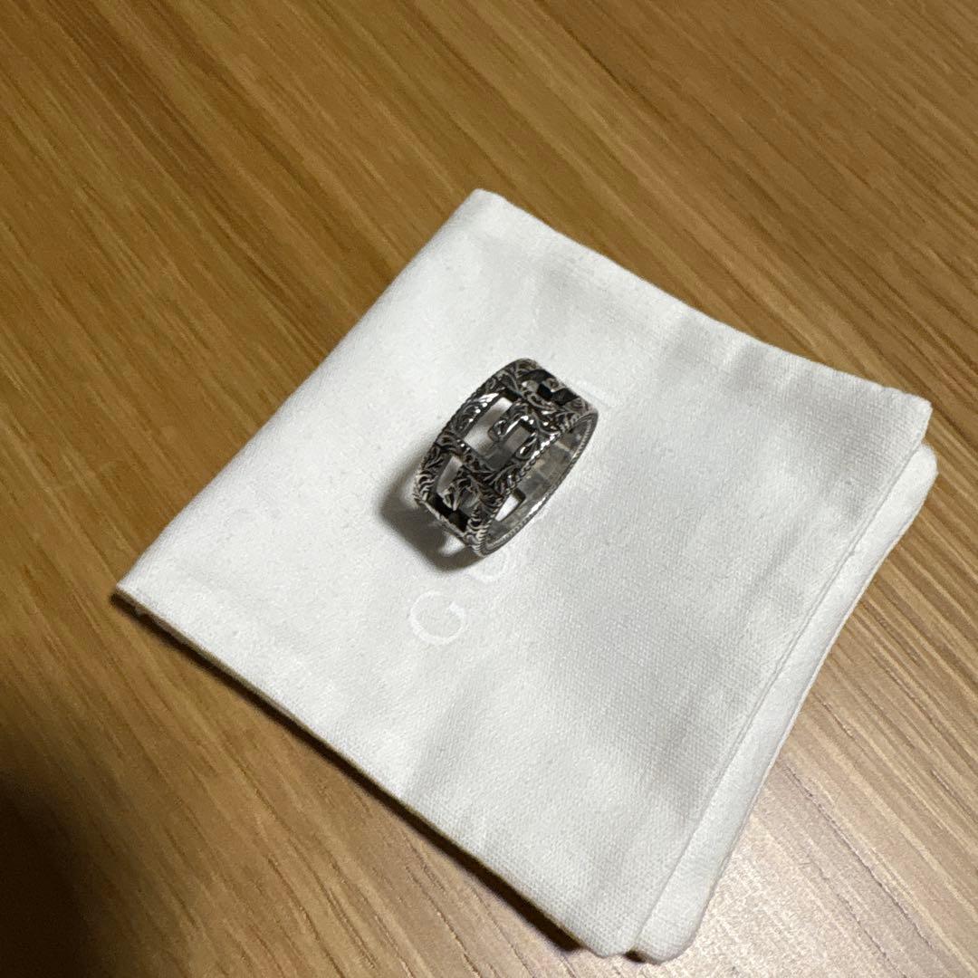 グッチ スクエアG シルバー リング 16号) アラベスク