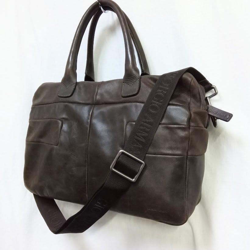 ジョルジオ・アルマーニ☆レザー 2WAY ビジネスバッグ