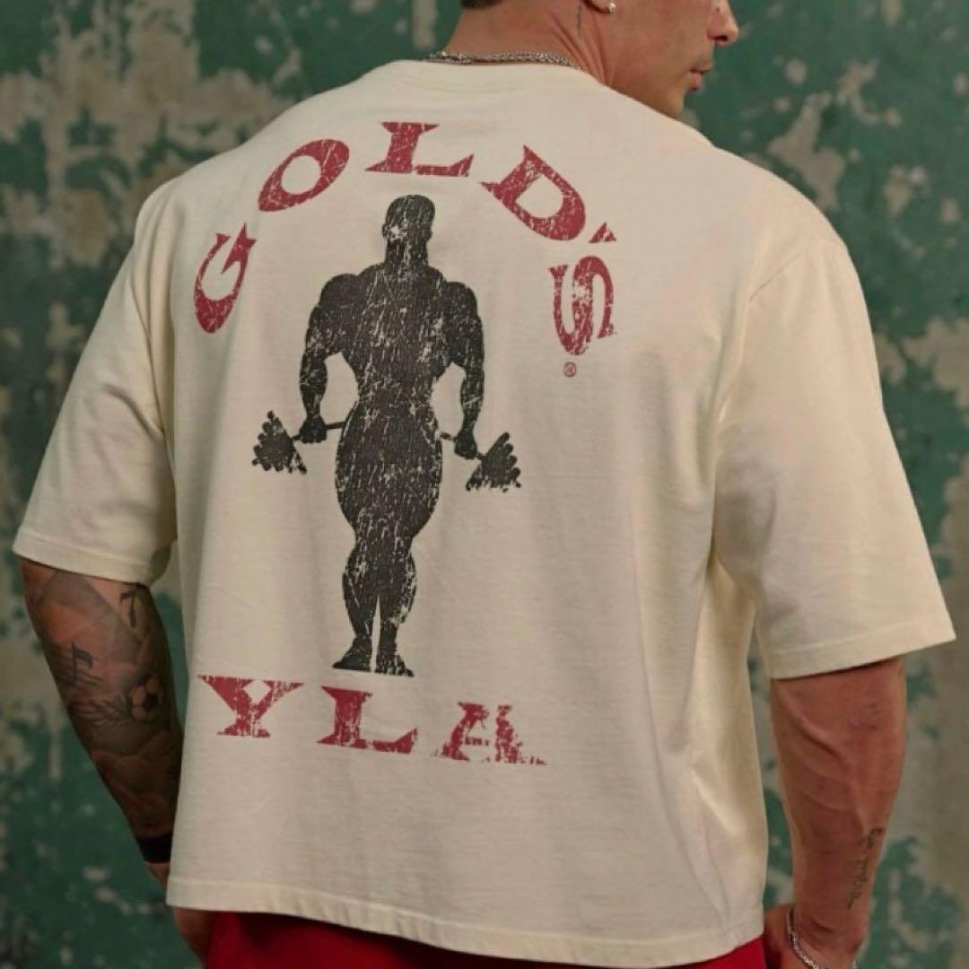  × GOLD'S GYM オーバーサイズ Tシャツ オフホワイト