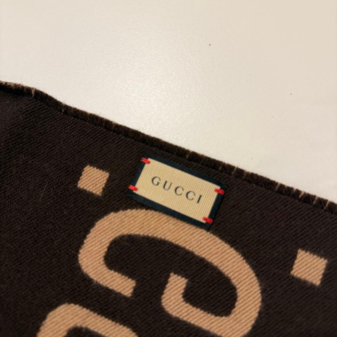 GUCCI GGロゴ マフラー GGジャガード