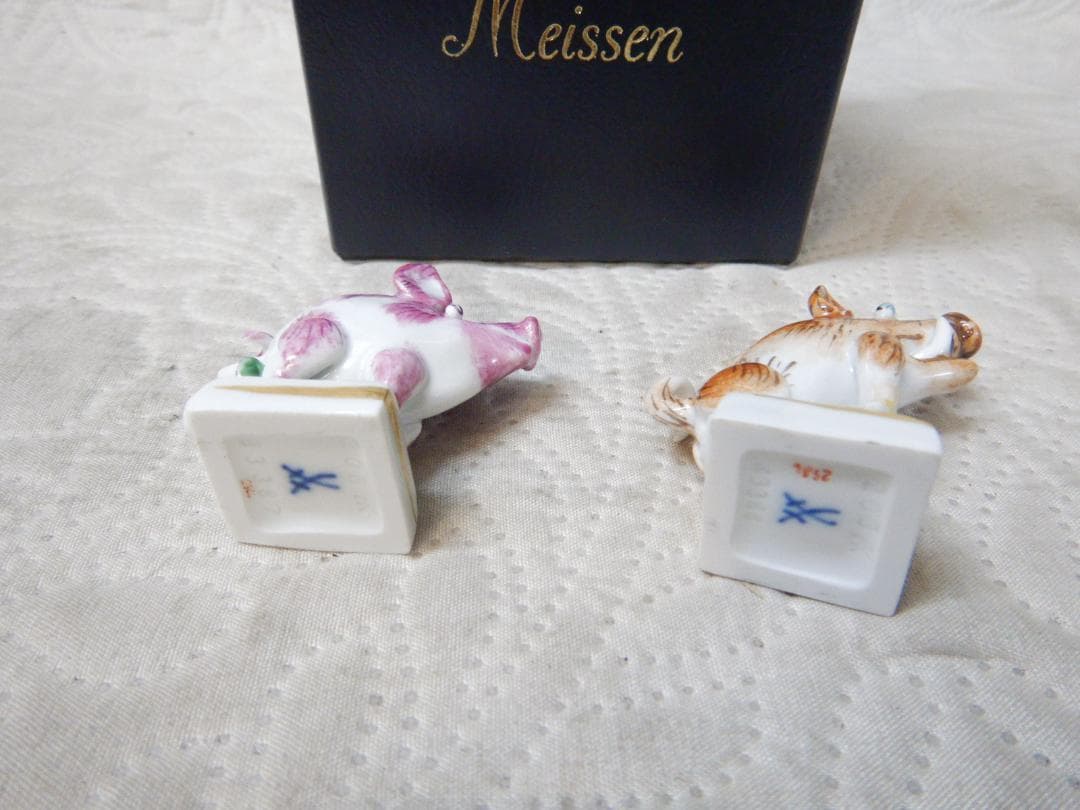 Meissen マイセン　イノシシ　猪　置物 2点セット