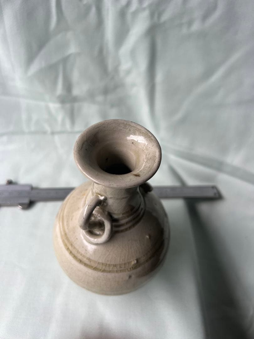 青瓷不遊環瓶  古美術