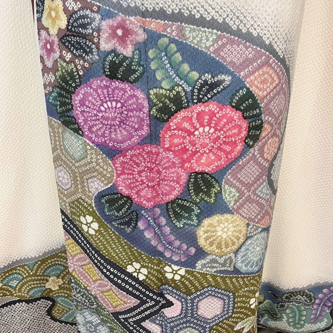 振袖フルセット(7点)・成人式・総絞り・エンボス加工・胴裏正絹・正絹・逸品