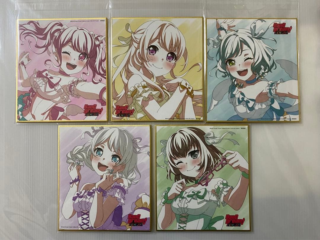 バンドリ　映画特典　色紙パスパレ　コンプリートセット