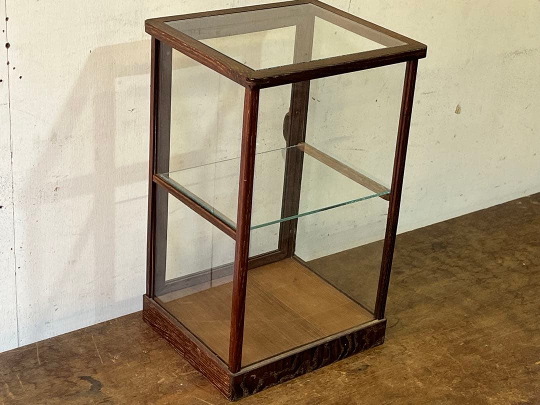 s*2様 昭和レトロ 木枠の小ぶりなショーケース ガラスケース コレクションケー