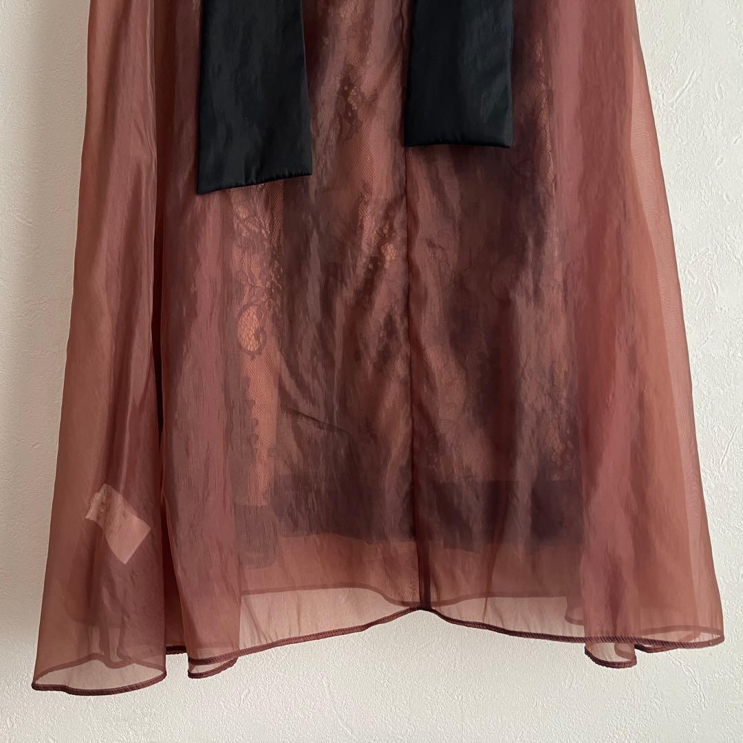 【専用】niana Aライン オーガンジーレースレイヤードドレス