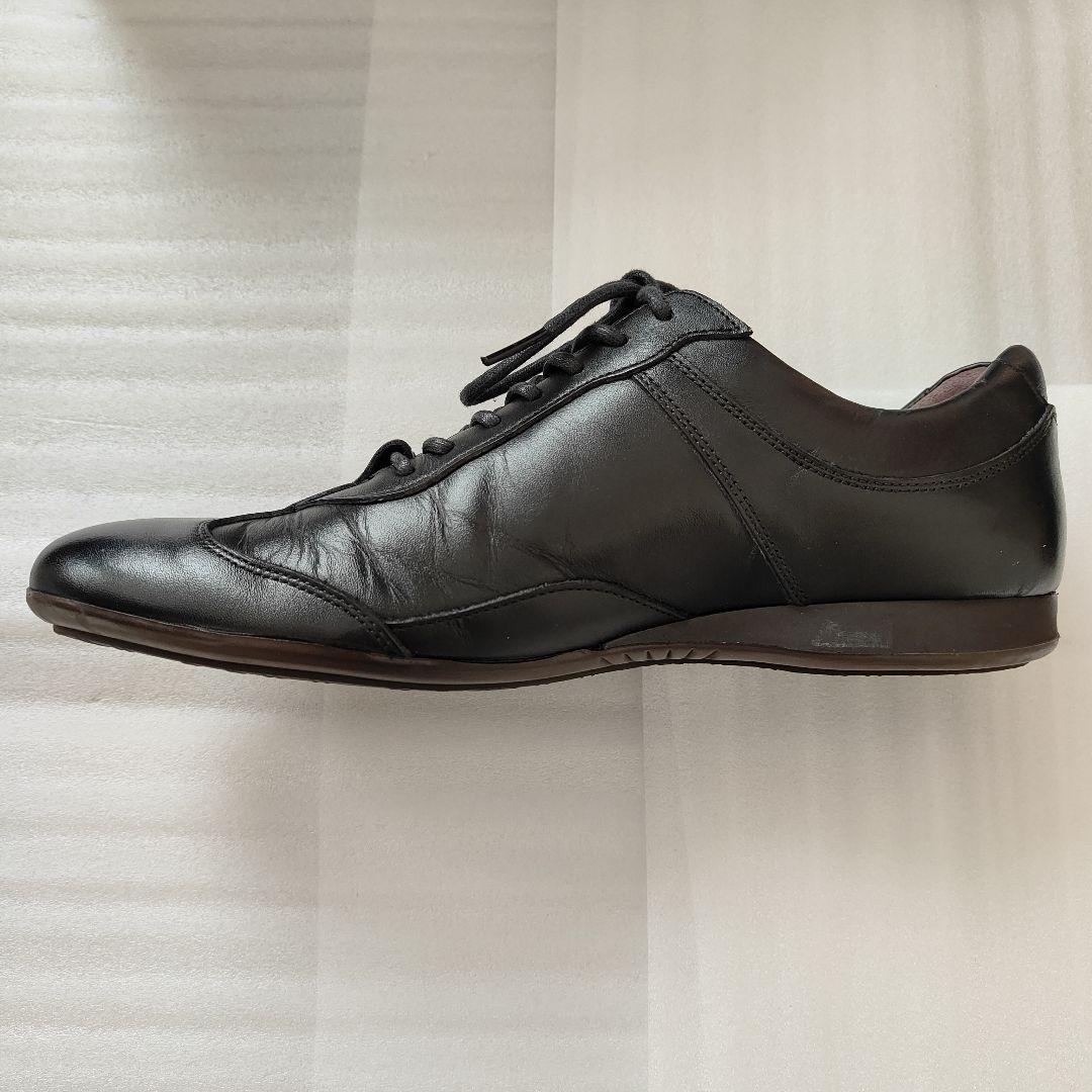 【美品】大塚製靴レザースニーカー　HS-6009ジェントル　ブラック　24EEE