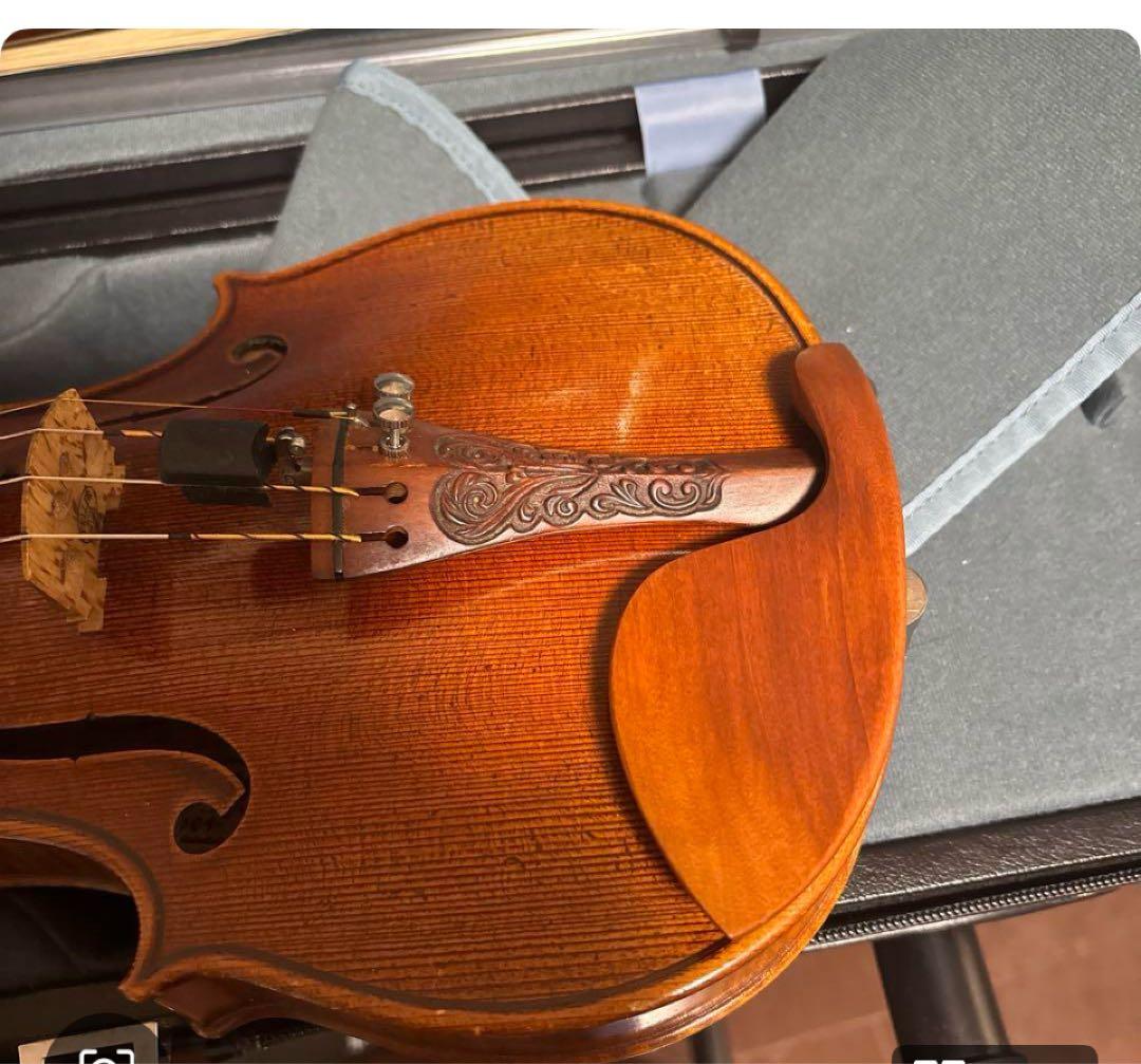 高精度軽量バイオリン4/4顎当グァルネリ型チタニウム限定ドライバセット付