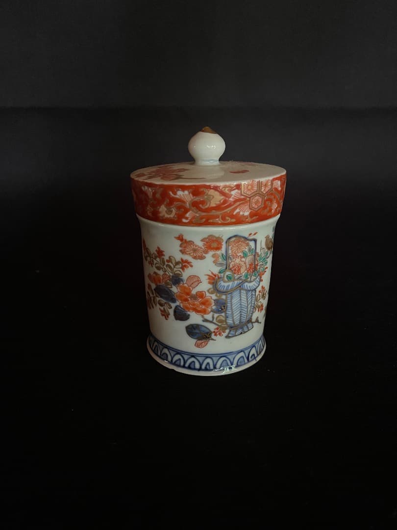 古伊万里　金襴手　蓋付器　骨董　アンティーク