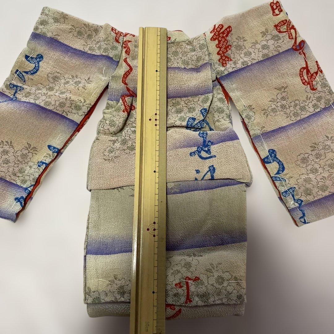 古布　江戸縮緬　８号　人形の着物　102701