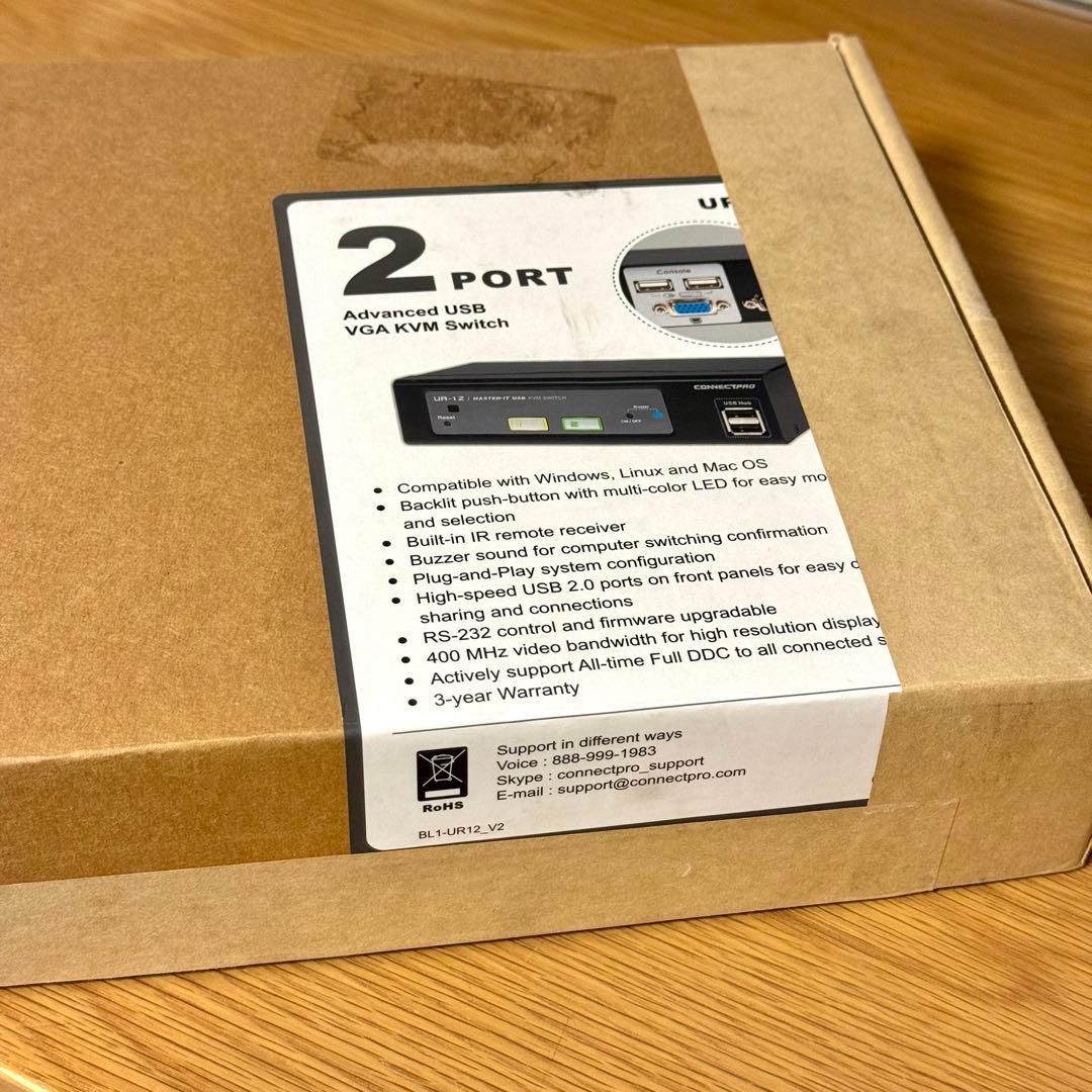 CONNECTPRO UR-12 2ポート KVMスイッチ