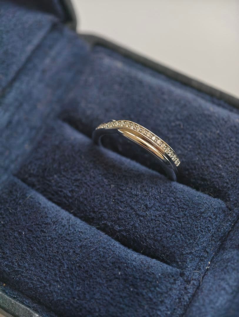 ハリーウィンストン ワンロウパヴェ バンド ダイヤ リング Pt950 JP６号