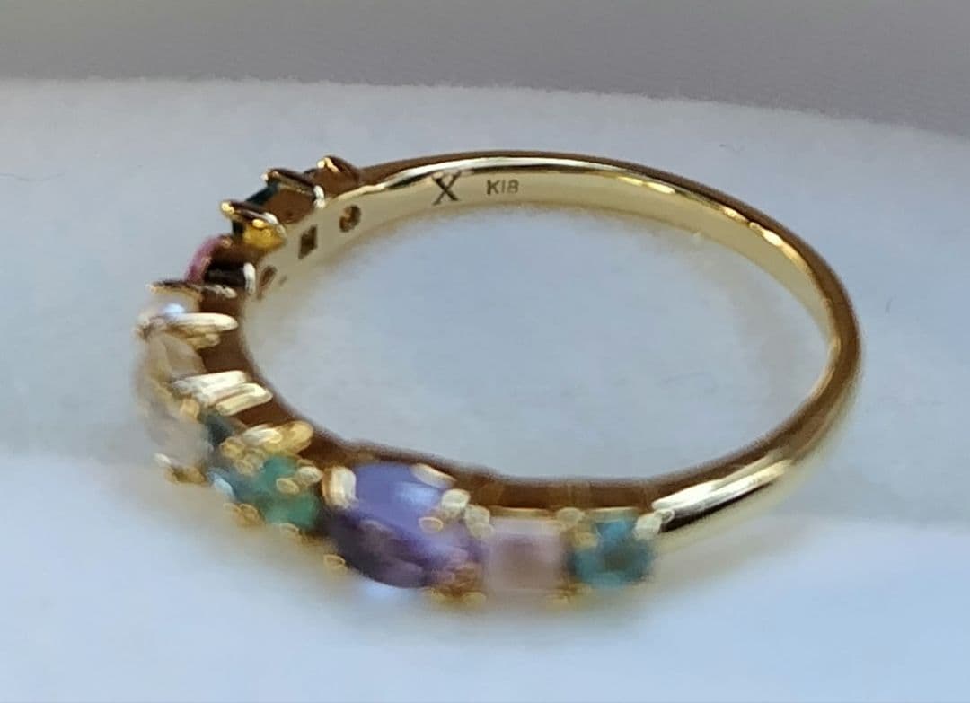 Bizoux 11号 K18YG スノールナ パフメ リング