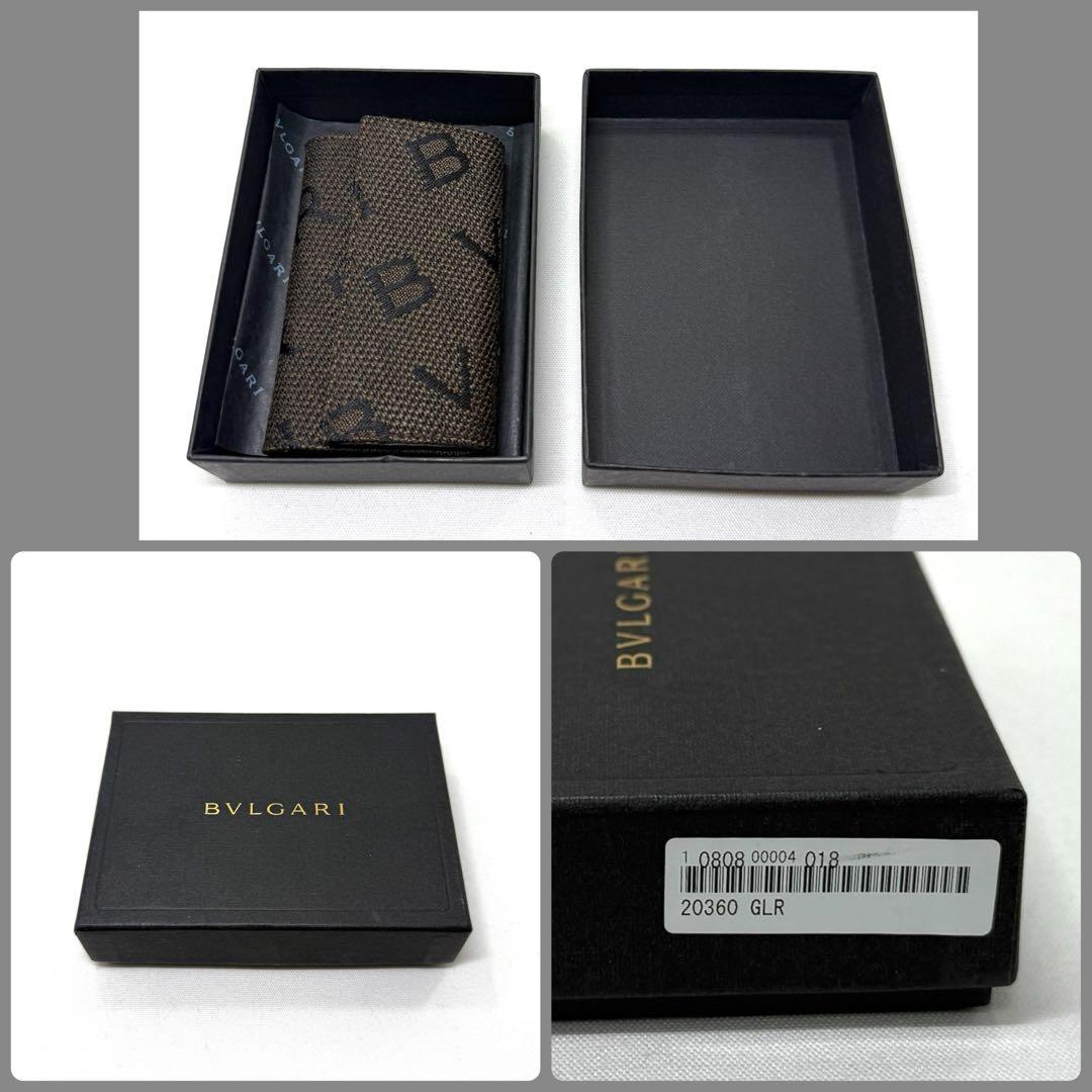 【新品未使用】ブルガリ BVLGARI 6連キーケース ダークブラウン 専用箱付