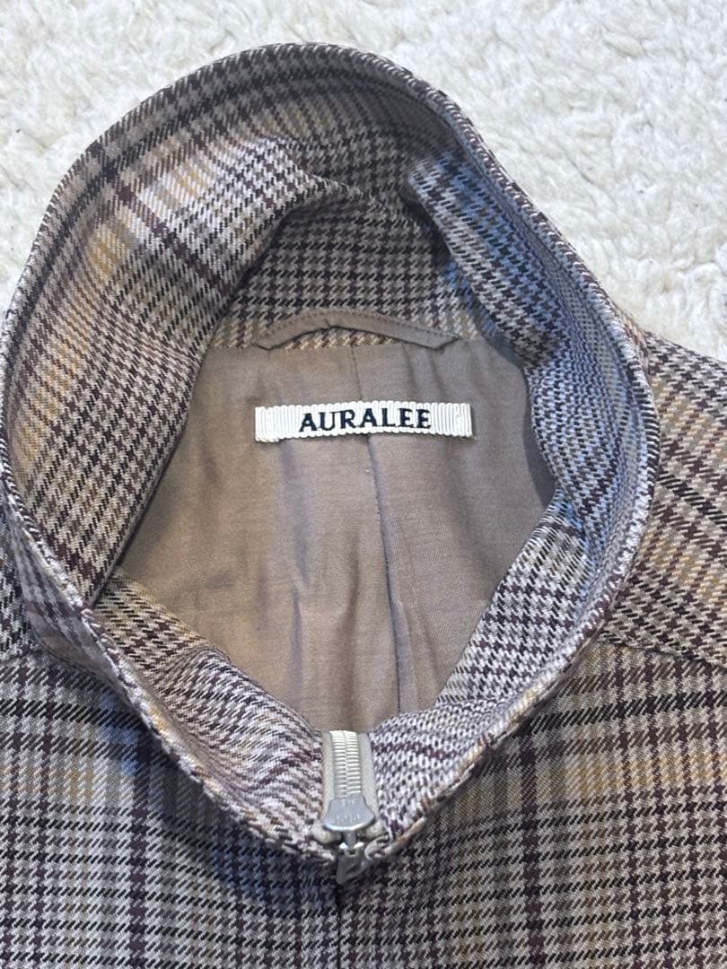 AURALEE オーラリー　WOOL SERGE CHECK ブルゾン