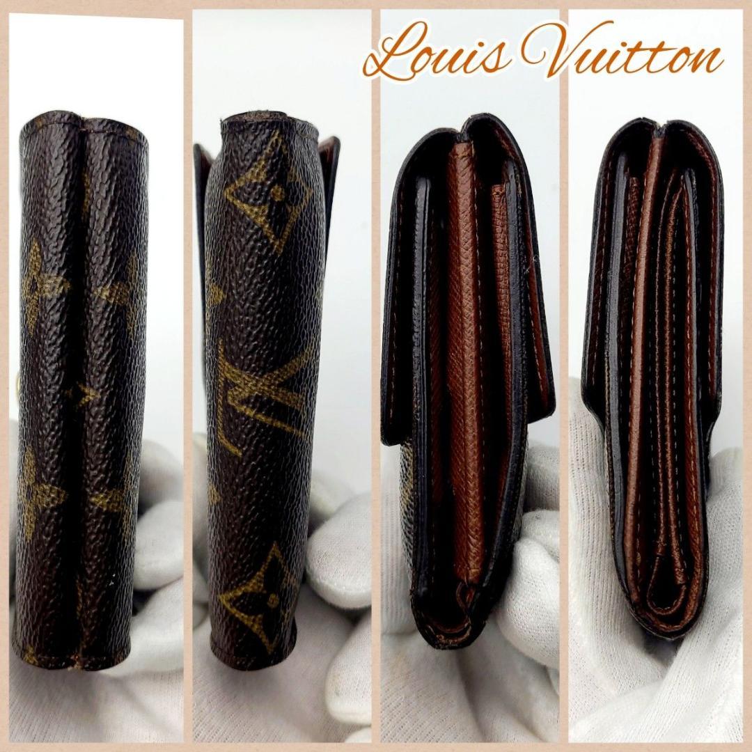 ルイヴィトン モノグラム Wホック財布 ポルトモネビエ カルトクレディ