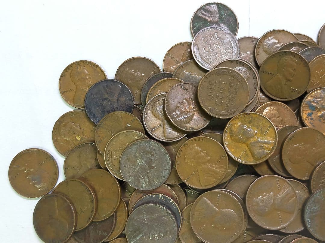 古銭　アメリカ　1セント　麦ペニー　1kg強