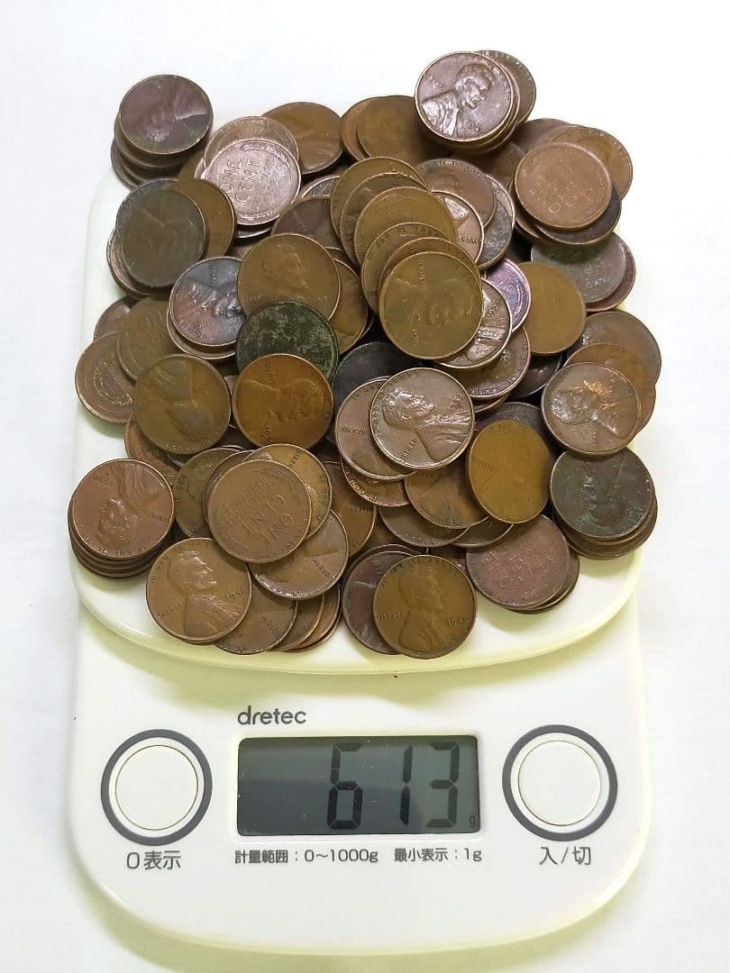 古銭　アメリカ　1セント　麦ペニー　1kg強