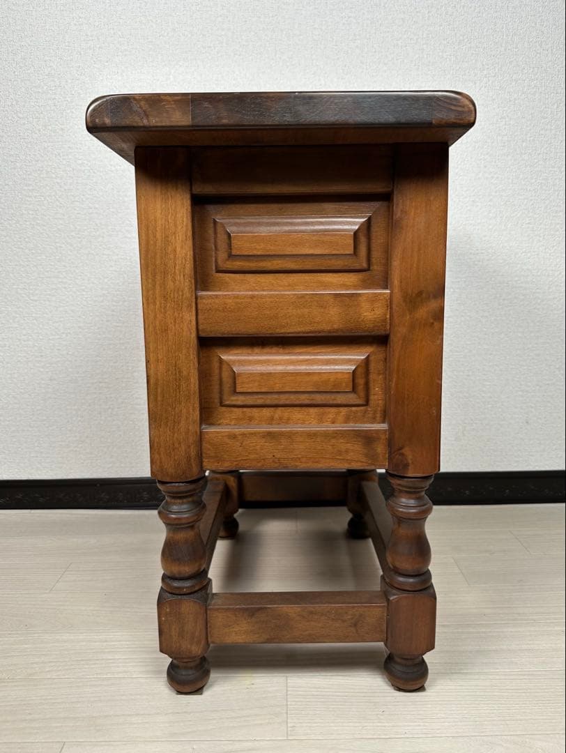 カントリースタイル 木製 サイドテーブル ベッドサイド チェスト ※i4※