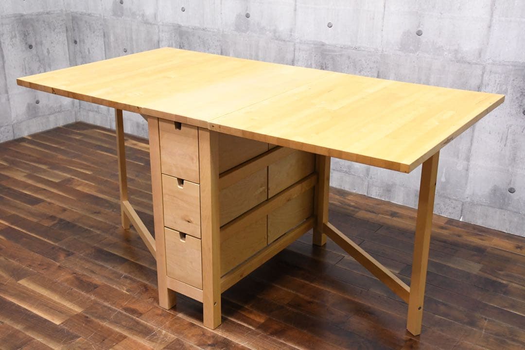 DLK157 イケア ノールデン ゲートレッグテーブル バタフライテーブル