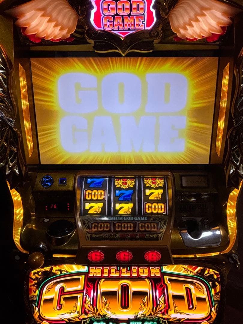 【なー送料無料】名機！ミリオンゴッド 神々の凱旋 ユニバーサル 不要機付