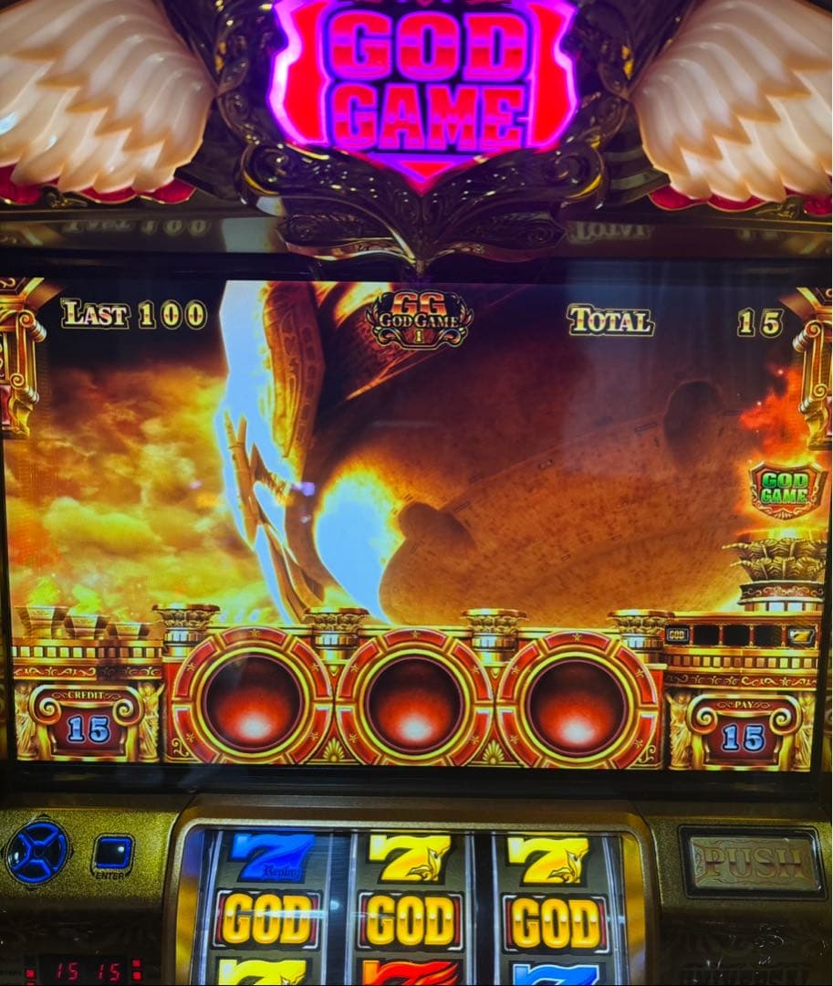 【なー送料無料】名機！ミリオンゴッド 神々の凱旋 ユニバーサル 不要機付