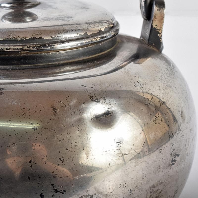 煎茶道具　三越銀製　銀瓶　湯沸し　約508g　L　R8166