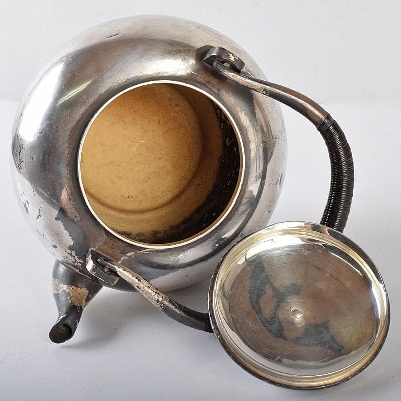 煎茶道具　三越銀製　銀瓶　湯沸し　約508g　L　R8166