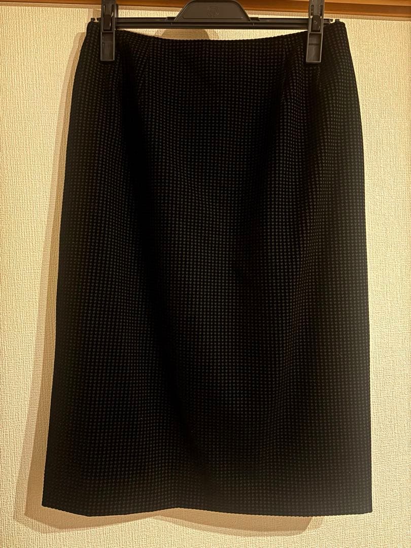 【超美品】タエアシダ 千鳥柄タイトスカート 黒 11size コレクションライン