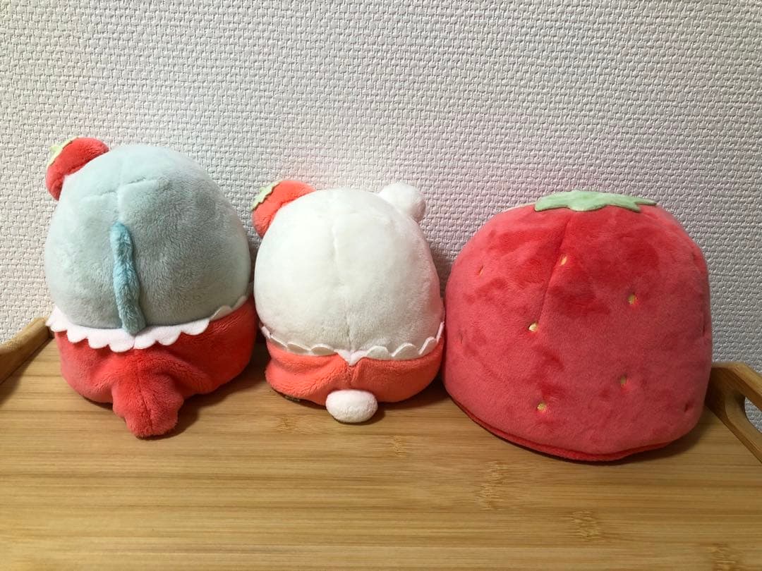 【匿名配送】喫茶すみっコでいちごフェア いちごのおうち　ぬいぐるみセット