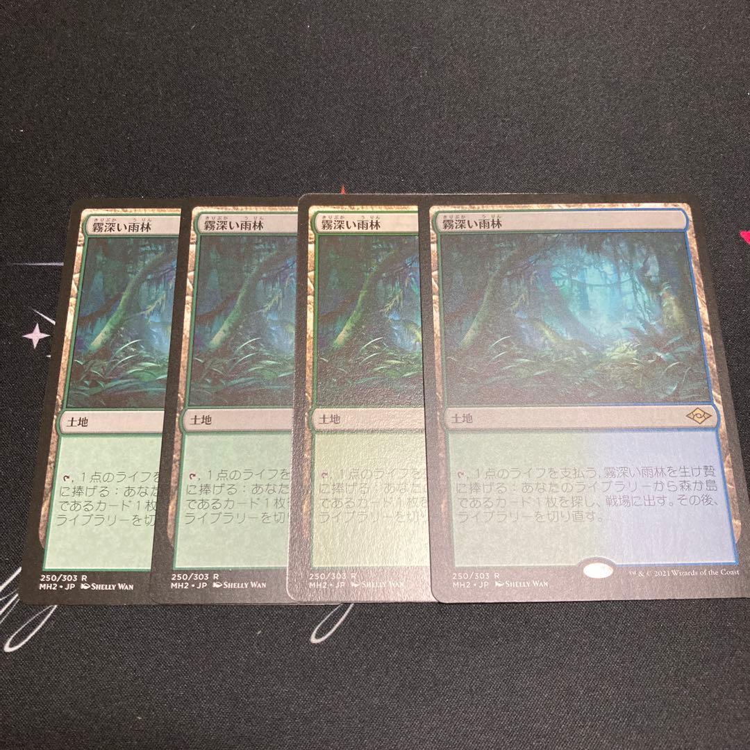 MTG 霧深い雨林　4枚