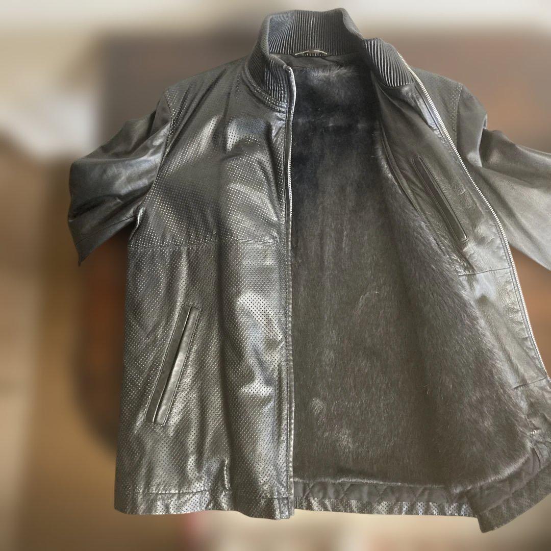 GAULTIER HOMM E 黒 羊革レザージャケット